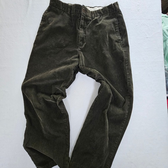 Brooks Brothers Other - Brooks Brothers Mens Olive Green Corduroy Pants 36x30 Straight Leg Cotton Blend